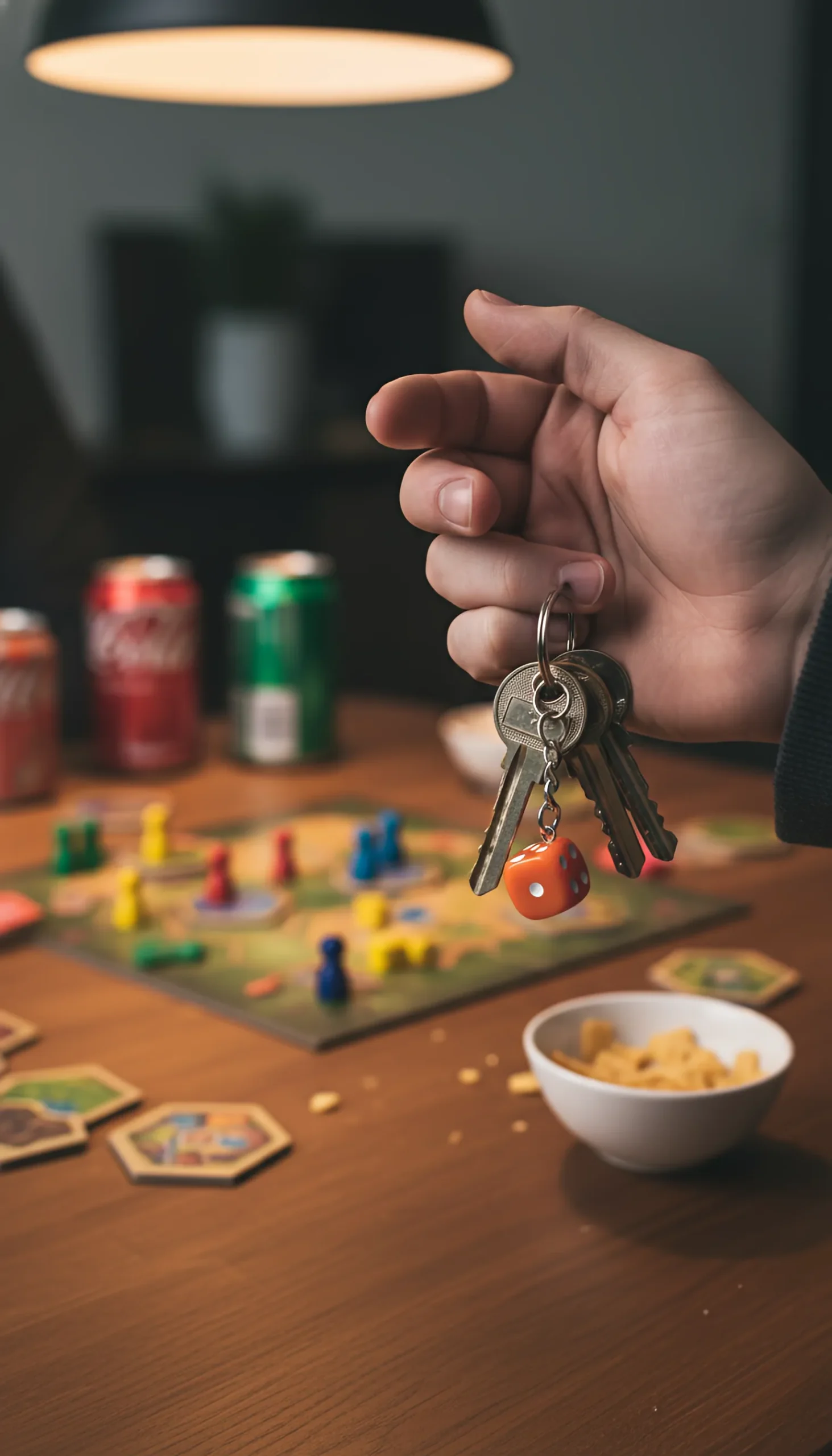Tavistra orange dice keychain