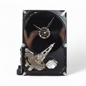 Recycled Hard Drive Table Clock | Upcycled HDD Desk Clock