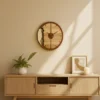 woodpecker-wall-clock-there-is-a-clock-on-the-wall-above-a-wooden-cabinet